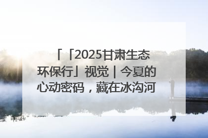 「2025甘肃生态环保行」视觉｜今夏的心动密码，藏在冰沟河的潋滟波光里