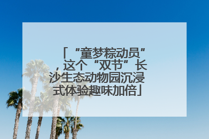 “童梦粽动员”，这个“双节”长沙生态动物园沉浸式体验趣味加倍