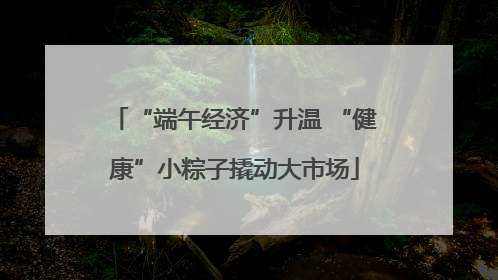 “端午经济”升温 “健康”小粽子撬动大市场