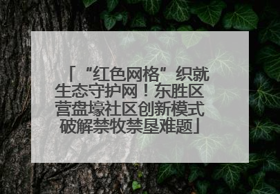 “红色网格”织就生态守护网！东胜区营盘壕社区创新模式破解禁牧禁垦难题
