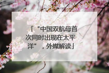 “中国双航母首次同时出现在太平洋”，外媒解读