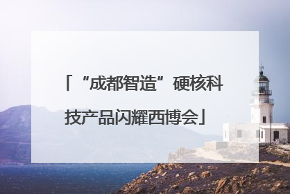 “成都智造”硬核科技产品闪耀西博会