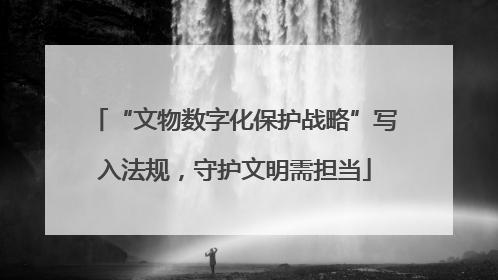 “文物数字化保护战略”写入法规，守护文明需担当