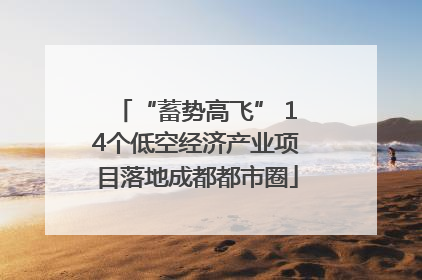 “蓄势高飞” 14个低空经济产业项目落地成都都市圈