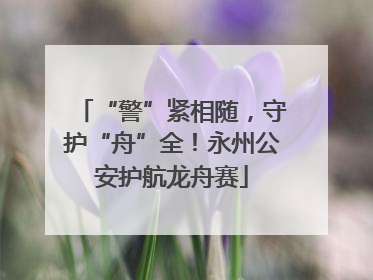 “警”紧相随，守护“舟”全！永州公安护航龙舟赛
