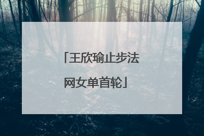 王欣瑜止步法网女单首轮