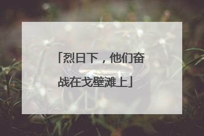 烈日下，他们奋战在戈壁滩上