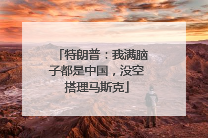特朗普：我满脑子都是中国，没空搭理马斯克