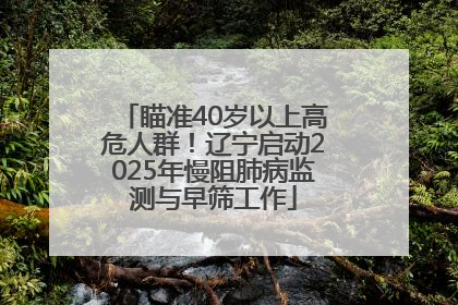 瞄准40岁以上高危人群！辽宁启动2025年慢阻肺病监测与早筛工作