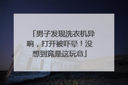 男子发现洗衣机异响，打开被吓晕！没想到竟是这玩意