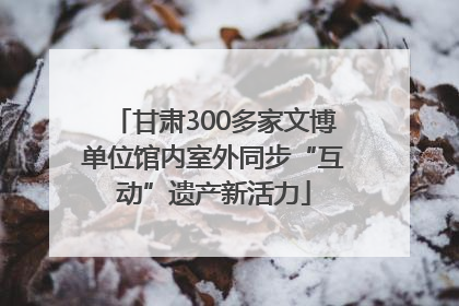 甘肃300多家文博单位馆内室外同步“互动”遗产新活力