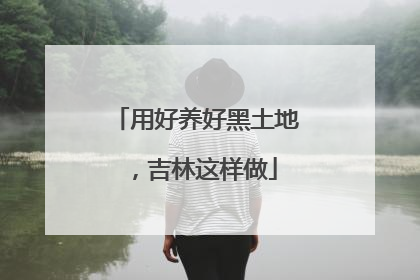 用好养好黑土地，吉林这样做