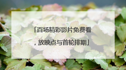 百场精彩影片免费看，放映点与首轮排期