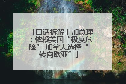 白话拆解丨加总理：依赖美国“极度危险” 加拿大选择“转向欧亚”