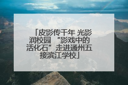 皮影传千年 光影润校园 “影戏中的活化石”走进通州五接滨江学校
