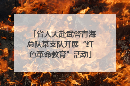 省人大赴武警青海总队某支队开展“红色革命教育”活动