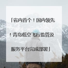 省内首个！国内领先！青岛低空飞行监管及服务平台完成部署