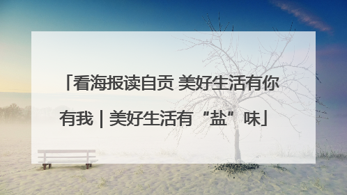 看海报读自贡 美好生活有你有我｜美好生活有“盐”味