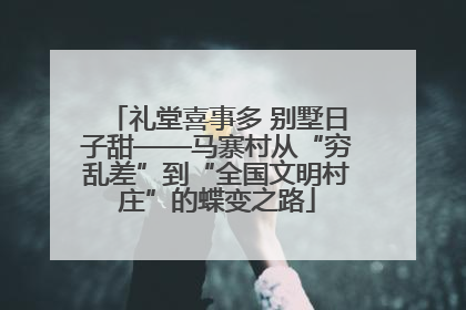 礼堂喜事多 别墅日子甜——马寨村从“穷乱差”到“全国文明村庄”的蝶变之路