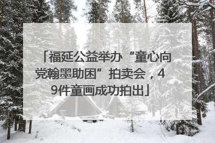 福延公益举办“童心向党翰墨助困”拍卖会，49件童画成功拍出