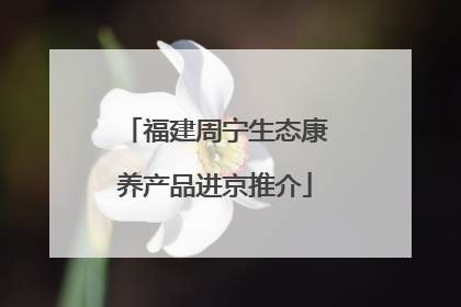 福建周宁生态康养产品进京推介