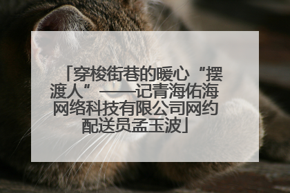 穿梭街巷的暖心“摆渡人”——记青海佑海网络科技有限公司网约配送员孟玉波