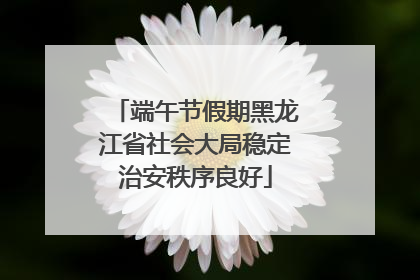 端午节假期黑龙江省社会大局稳定治安秩序良好