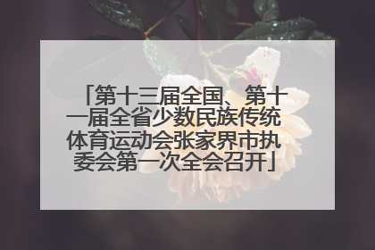 第十三届全国、第十一届全省少数民族传统体育运动会张家界市执委会第一次全会召开