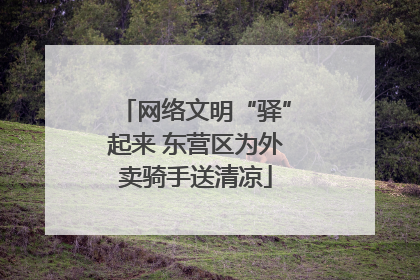 网络文明“驿”起来 东营区为外卖骑手送清凉