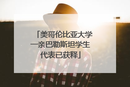 美哥伦比亚大学一亲巴勒斯坦学生代表已获释