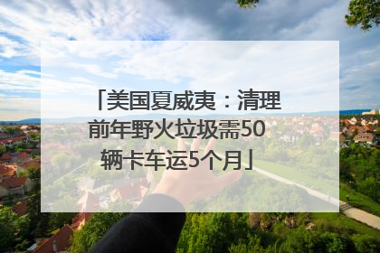 美国夏威夷：清理前年野火垃圾需50辆卡车运5个月