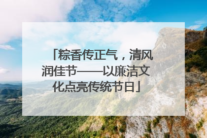粽香传正气，清风润佳节——以廉洁文化点亮传统节日