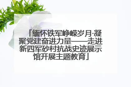 缅怀铁军峥嵘岁月·凝聚党建奋进力量——走进新四军砂村抗战史迹展示馆开展主题教育