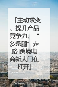 主动求变、提升产品竞争力、“多条腿”走路 跨境电商新大门在打开