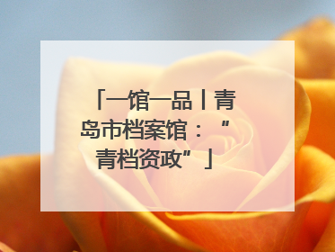 一馆一品丨青岛市档案馆：“青档资政”