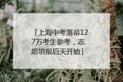上海中考落幕12.7万考生参考，志愿填报后天开始