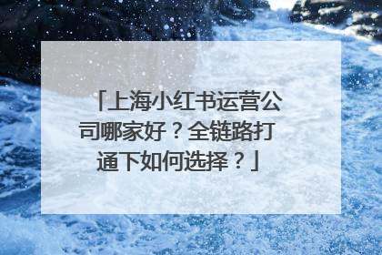 上海小红书运营公司哪家好？全链路打通下如何选择？