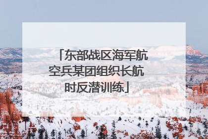 东部战区海军航空兵某团组织长航时反潜训练