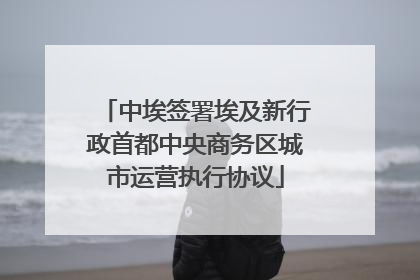 中埃签署埃及新行政首都中央商务区城市运营执行协议
