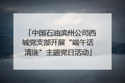 中国石油滨州公司西城党支部开展“端午话清廉”主题党日活动