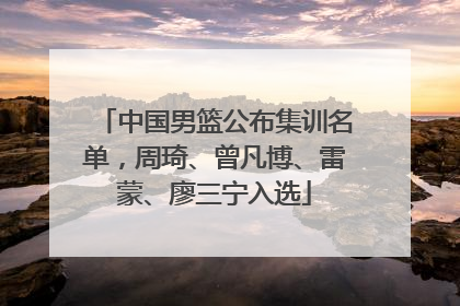 中国男篮公布集训名单，周琦、曾凡博、雷蒙、廖三宁入选