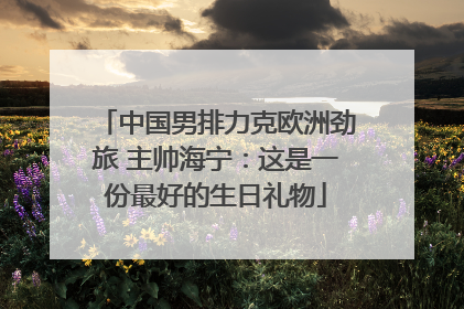 中国男排力克欧洲劲旅 主帅海宁：这是一份最好的生日礼物