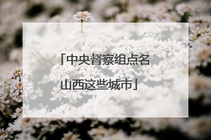 中央督察组点名山西这些城市