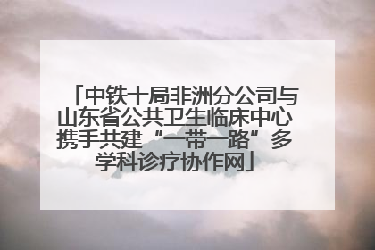中铁十局非洲分公司与山东省公共卫生临床中心携手共建“一带一路”多学科诊疗协作网