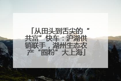 从田头到舌尖的“共富”快车：沪湖供销联手，湖州生态农产“圈粉”大上海
