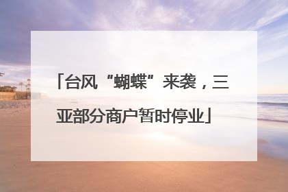 台风“蝴蝶”来袭，三亚部分商户暂时停业