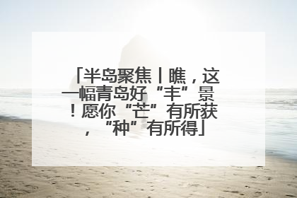 半岛聚焦丨瞧，这一幅青岛好“丰”景！愿你“芒”有所获，“种”有所得