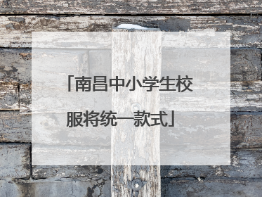 南昌中小学生校服将统一款式