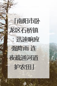 南阳市卧龙区石桥镇：迅速响应强降雨 连夜疏通河道护农田