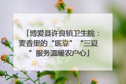 博爱县许良镇卫生院：麦香里的“医靠”“三夏”服务温暖农户心